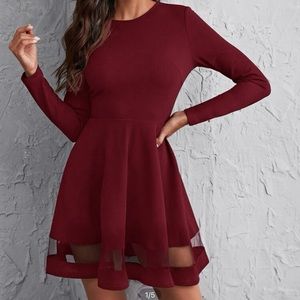 NWOT- NEVER WORN!! Maroon Long Sleeve Dress